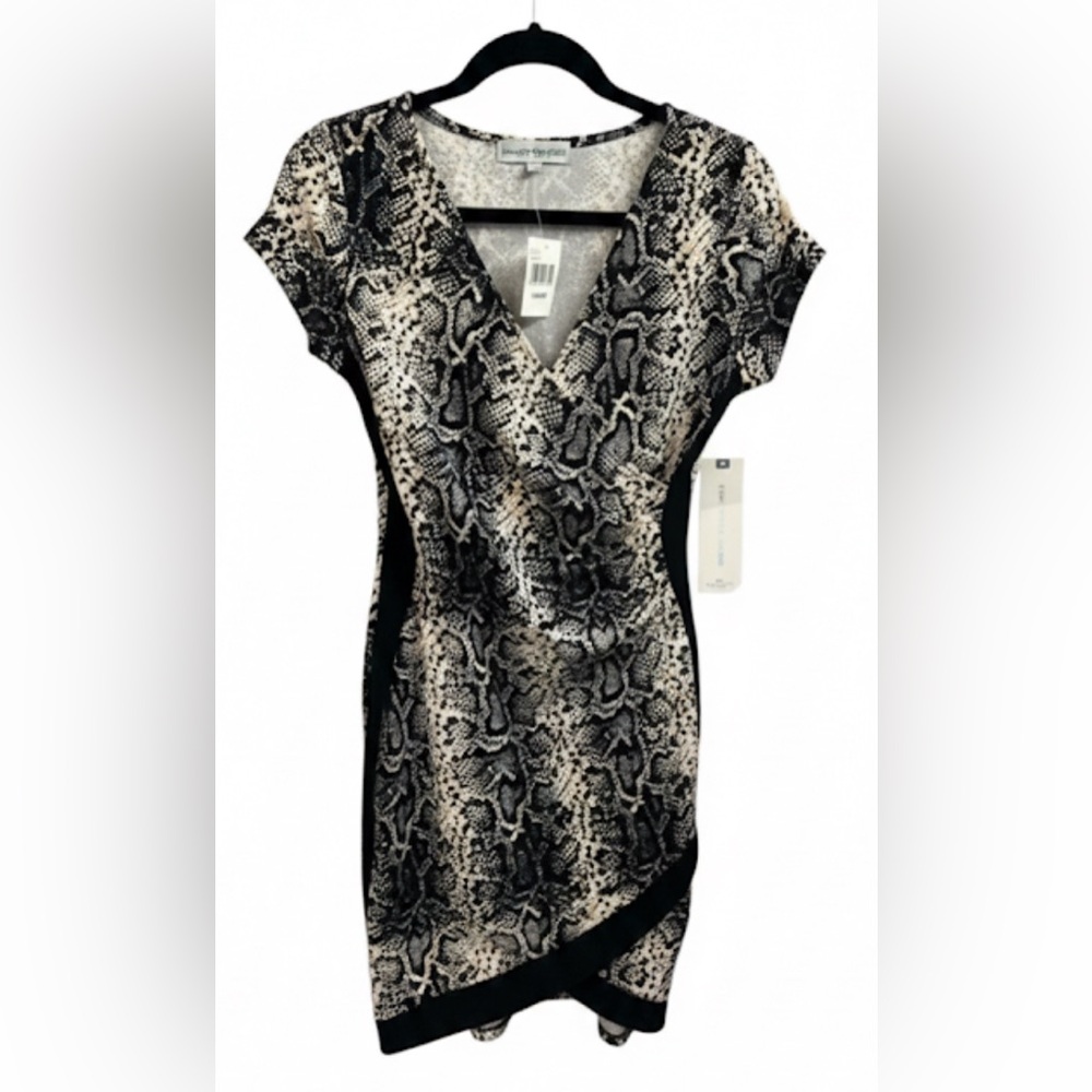 NWT Almost Famous Snakeskin Print Faux Wrap Dress